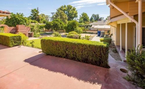 a hedge in front of a house at Beautiful house in the best neighborhood in Fresno
