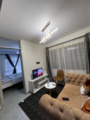 TV/trung tâm giải trí tại Feelhome-Warm cozy modern one bedroom