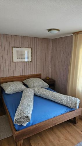 Postel nebo postele na pokoji v ubytování Schöne Ferienwohnung Nr.26 im Haus Opal