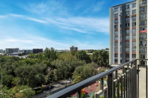 Balkón nebo terasa v ubytování Уютная квартира стиле минимализм ЖК Prestige Gardens