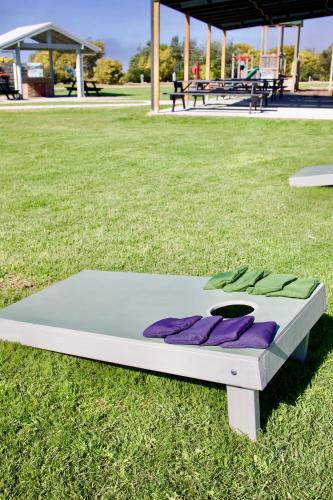a mattress on the grass in a park at BIG4 Wilsons Prom Holiday Park in Yanakie