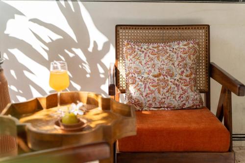 Posezení v ubytování Mukam at Kanak Vilas, Jaipur