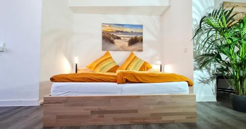 Ένα ή περισσότερα κρεβάτια σε δωμάτιο στο 3,5 room Suite, kitchen, terrace in upper town