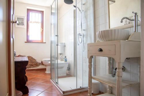 Koupelna v ubytování Ospitalità Le Cocò