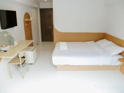 Un ou plusieurs lits dans un hébergement de l'établissement Pool Villa @Donmueang