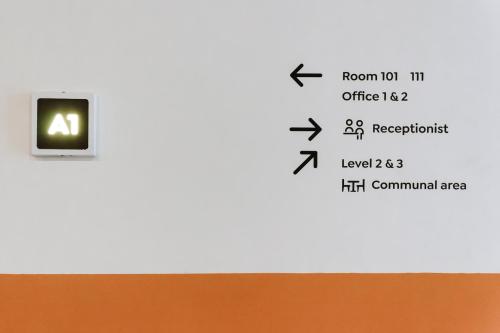 a picture of an electronic device with a number on it at Sanctuary Hotel Slipi in Jakarta