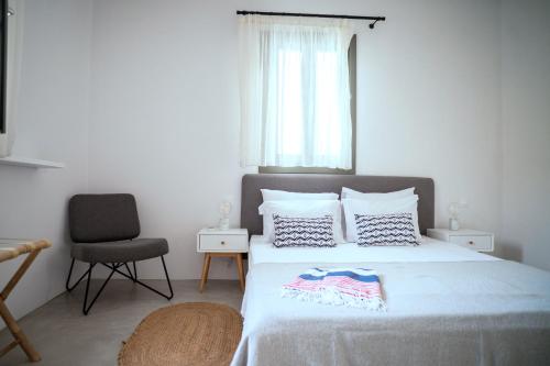 Katil atau katil-katil dalam bilik di Tinos Treasures Apart-Hotel