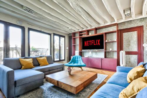 Le Marais Superb Apartment Terrace Paris Free Netflix