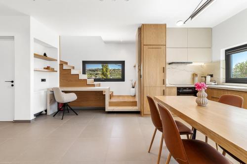 Nhà bếp/bếp nhỏ tại Alectrona Living Crete, Villa Mezcal