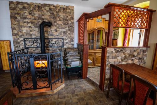 Ένα ή περισσότερα κρεβάτια σε δωμάτιο στο Penzion Nový Svět