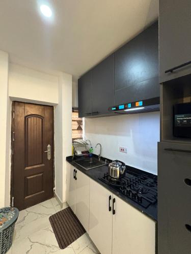 Η κουζίνα ή μικρή κουζίνα στο Luxury 1BR Apartment Free Parking & Fast Wi-Fi