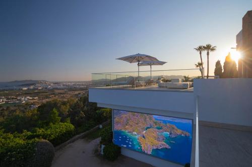 a building with a map on the side of it at Mirage Ibiza in Ibiza Town