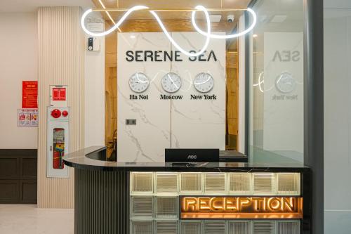 a display of watches in a store window at Serene Sea Hotel Danang - Free Laundry Service in Da Nang