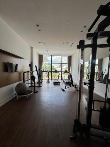 Γυμναστήριο ή/και όργανα γυμναστικής στο Flat de alto padrão no centro da cidade