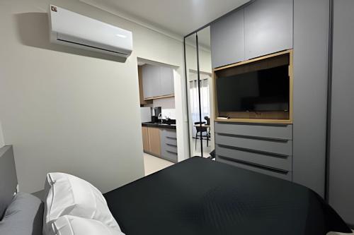 Katil atau katil-katil dalam bilik di Loft 101 – Refúgio Certo, a poucos passos da Ufu.