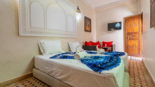 Riad Ghali Hotel & SPAにあるベッド