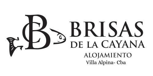 a sign with the name of the city of brissas de la cavania at Brisas de la Cayana Cabaña Villa Alpina in Villa Alpina
