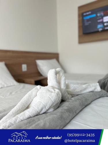 Postel nebo postele na pokoji v ubytování Hotel Pacaraima