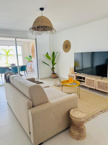 Appartement cosy face au lagon mer