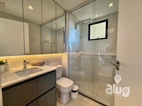 Phòng tắm tại S702T1 LUXO Vista Mar, Piscina e Beto Carrero