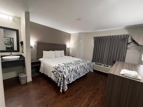 Katil atau katil-katil dalam bilik di Red Roof Inn Austin - Round Rock