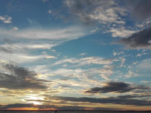 a cloudy sky over the ocean at sunset at 5 person holiday home in Mörbylånga-By Traum in Mörbylånga