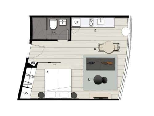 a floor plan of a small apartment at Skye Niseko - Vacation STAY 70602v in Niseko