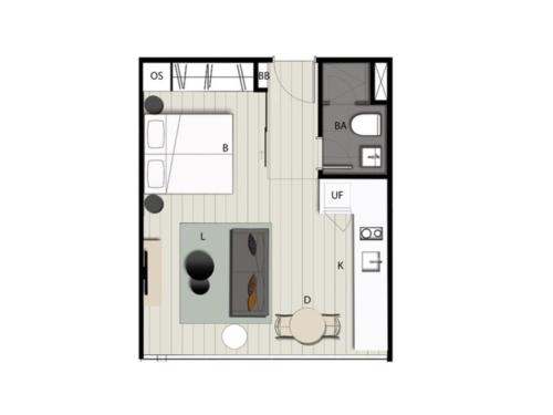 aometric drawing of a floor plan of a house at Skye Niseko - Vacation STAY 70602v in Niseko