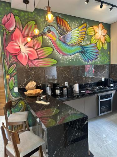 Køkken eller tekøkken på AMAZON inn JACARÉ