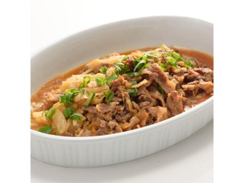 a white bowl of soup with meat and vegetables at Smile Hotel Sakurambo Higashine - Vacation STAY 29997v in Higashine