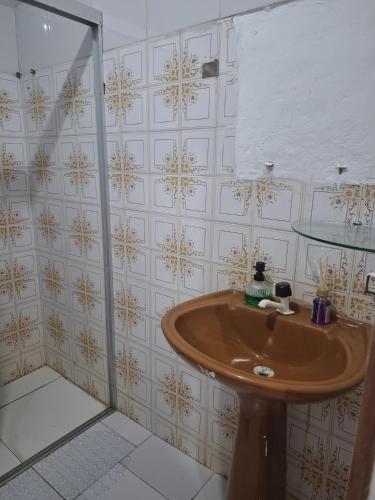 Koupelna v ubytování Dormitório Compartilhado-Hostel no Centro