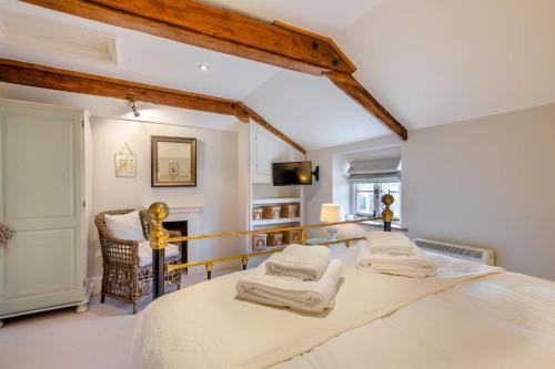 Postel nebo postele na pokoji v ubytování Tawny Cottage