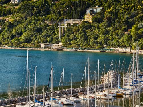 a bunch of sailboats docked in a harbor at Hotel Riviera & Maximilian's in Trieste