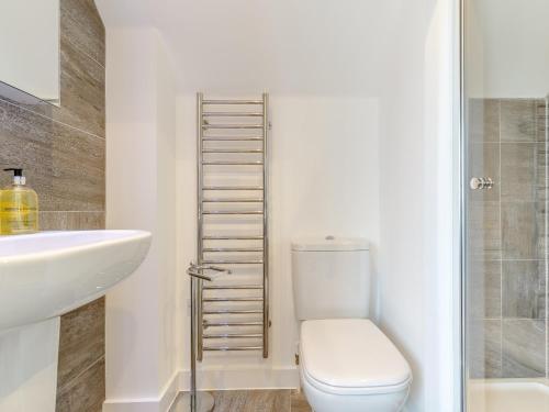 a bathroom with a toilet and a sink at 3 Bed in Westward Ho 52930 in Northam