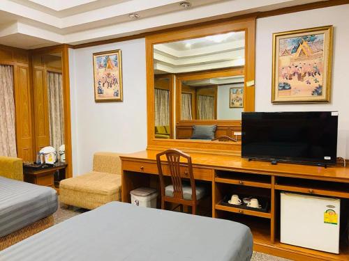 Televisyen dan/atau pusat hiburan di New Siya Hotel
