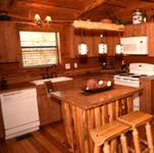 Kuchyň nebo kuchyňský kout v ubytování Charming Log Cabin Perfect for a Summer Staycation in Texas Hill Country
