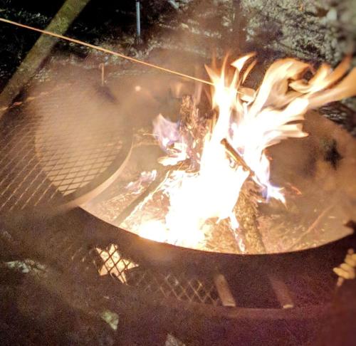 Kemudahan BBQ tersedia untuk tetamu di perkhemahan mewah