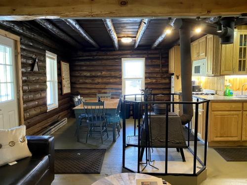 Η κουζίνα ή μικρή κουζίνα στο Rustic Log Cabin Rental in Adirondack Park near Lake Ontario