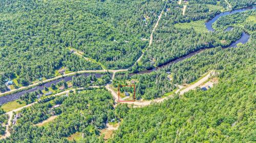 an aerial view of a forest with a river at Spa & River - Le Zenith in Saint Come