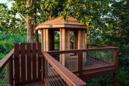 Κήπος έξω από το Group Cabin with Luxury Equipped Deck and Game Room in Tennessee