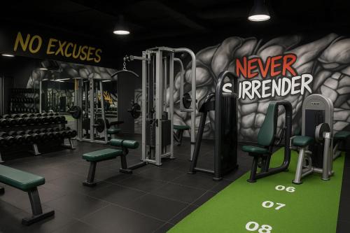 Fitness centrum a/nebo fitness zařízení v ubytování Tamr Inn Hotel