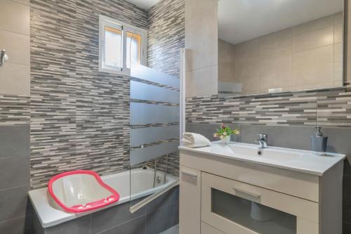 Koupelna v ubytování Casa La Muela