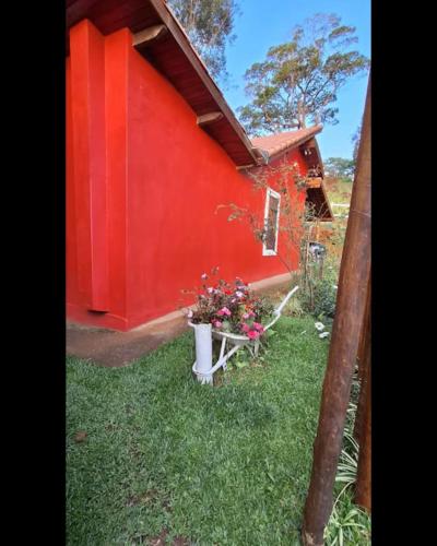 Zahrada ubytování Chalé Cabana 3 Quedas e Mirante Vale dos Borges