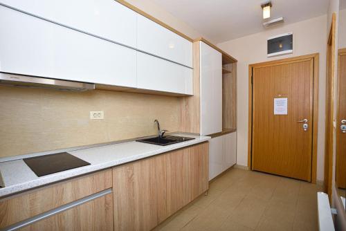 a kitchen with a sink and a counter top at Vila Mina in Zlatibor