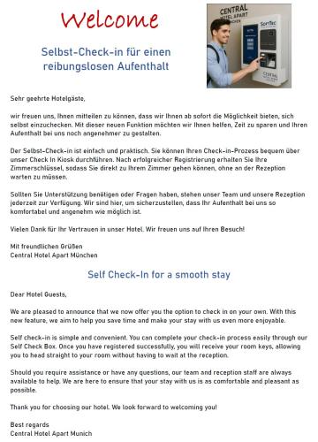 a screenshot of a page of a website with a picture of a microwave at Central Hotel-Apart München in Munich