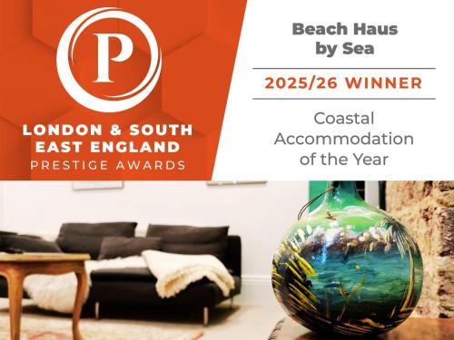 a poster for the london and south east england east england prestige awards at GENSING LODGE STUNNING SEASIDE MAISONETTE in St. Leonards