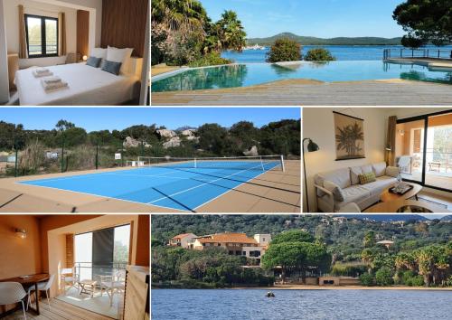 Swimmingpoolen hos eller tæt på Le 111 - T2 charme, piscine chauffée, plage privée