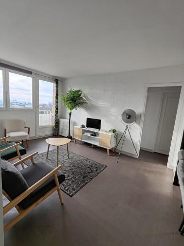 Χώρος καθιστικού στο Le Verdun appartement 3 chambres