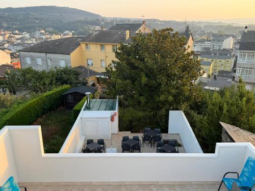 a view from the balcony of a house at Albergue Internacional in Sarria