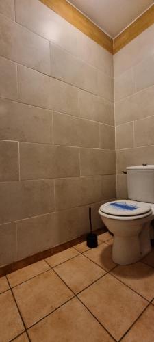 a bathroom with a toilet in a room at T4 rénové 95 m2 cosy confort ! in Anzin